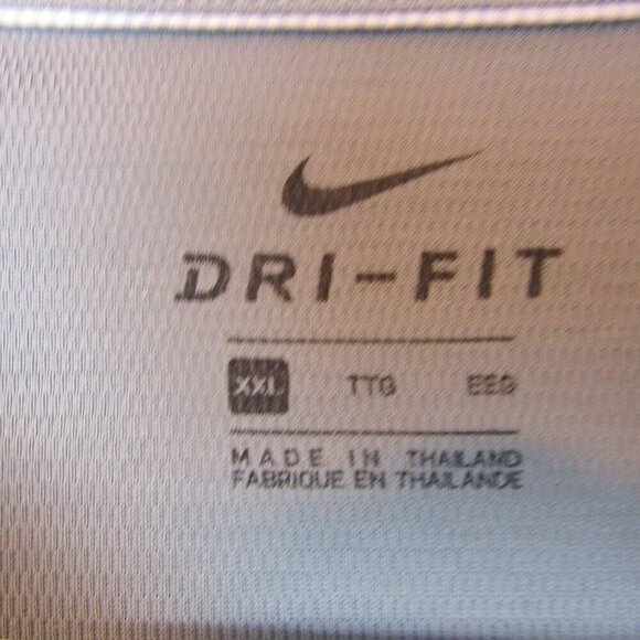 Nike Polo Collared Shirt Men's XXL Blue Teal Dri-Fit Golf Short Sleeve - Picture 4 of 6